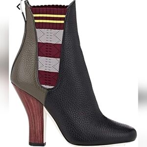 HP. Fendi Women's Leather Ankle Bootie.